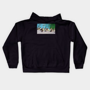 Flock Of Ducks At My Local Pond Kids Hoodie